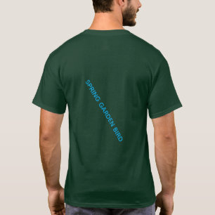 T-SHIRT ART GRAPHIQUE DE L'OISEAU DU JARDIN DE PRINTEMPS