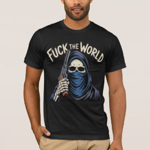 T-shirt Art graphique de raton laveur farceur agressif et