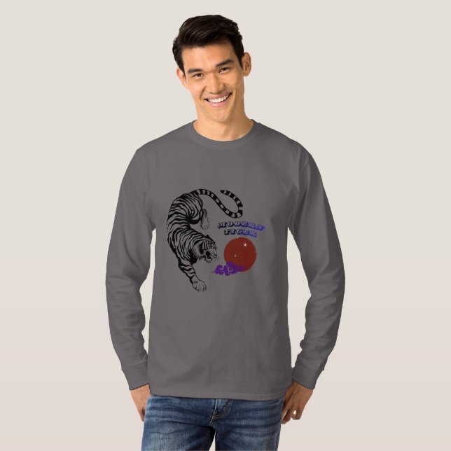 T-shirt Art graphique du tigre moderne (Devant entier)