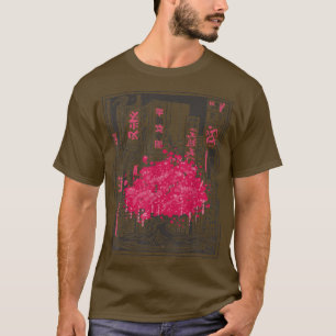 T-shirt Art graphique Japonais Cerisier Fleur Arbre Ville