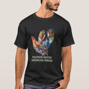 T-shirt Art Graphisme Plumes Sud-ouest Amérindien Indi