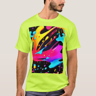 T-shirt Art Gras et brillant Paint Splatter