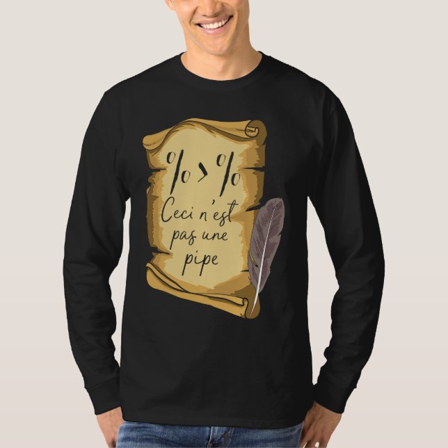 T-shirt Art History Ceci n'est Pas Une Pipe Data Scientist (Devant)