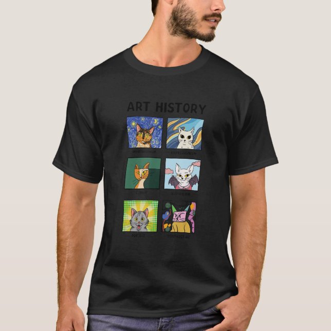 T-shirt Art History Chats Beaux Arts Chat pour Collecteur (Devant)