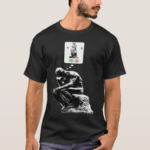 T-shirt Art History Geek Rodin Thinker Statue Dating App