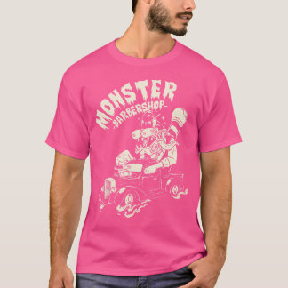 T-shirt Art Horreur - Ratfink Monster Barbershop - Psychob