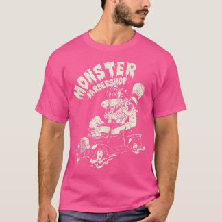 T-shirt Art Horreur - Ratfink Monster Barbershop - Psychob