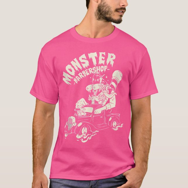 T-shirt Art Horreur - Ratfink Monster Barbershop - Psychob (Devant)