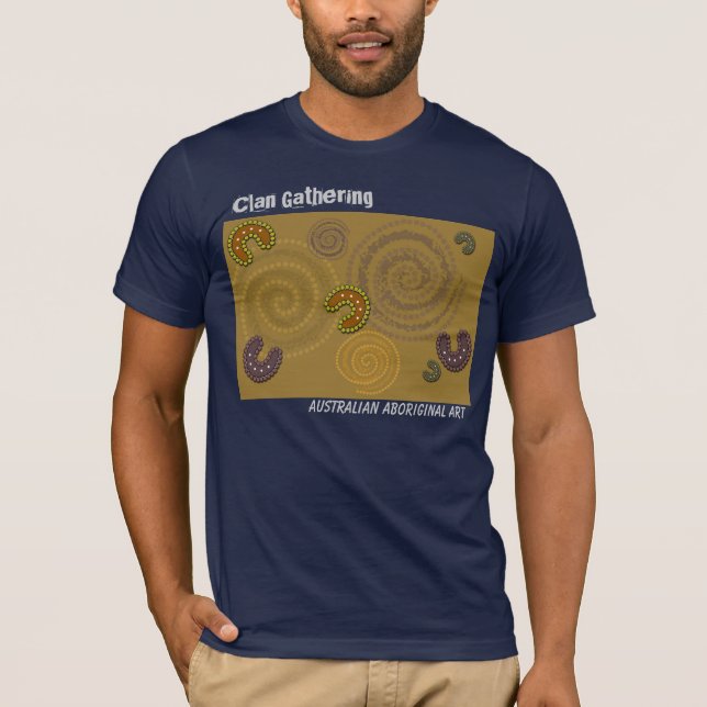 T-shirt Art indigène australien - la pièce en t des hommes (Devant)