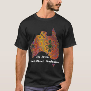 T-shirt Art indigène de point de l'Australie conçu en