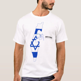 T-shirt Art Israel Map of Israel With Shofar