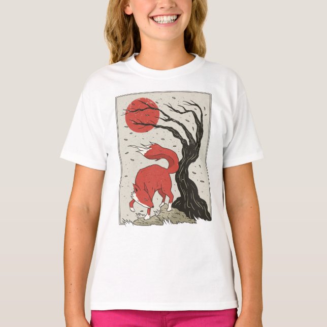 T-shirt Art japonais Fox (Devant)
