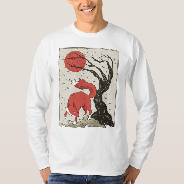 T-shirt Art japonais Fox (Devant)