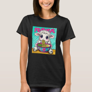 T-shirt Art Japonais Pop Amateur de Nouilles Mouton Agneau