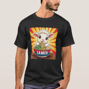 T-shirt Art Japonais Pop Coucher de soleil Nouilles Mouton