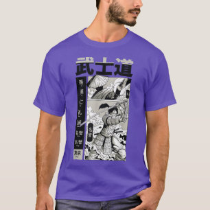 T-shirt Art japonais Samurai Vintage Fighter Retro Design