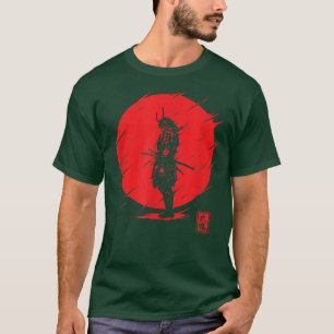 T-shirt Art japonais Samurai Vintage Fighter Retro Design