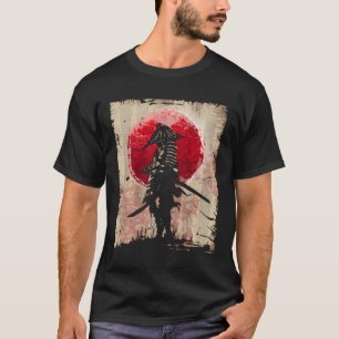 T-shirt Art japonais Samurai Vintage Fighter Retro Design