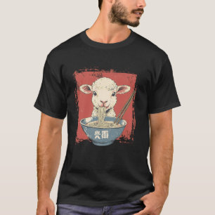 T-shirt Art japonais vintage Amoureux de nouilles Mouton a