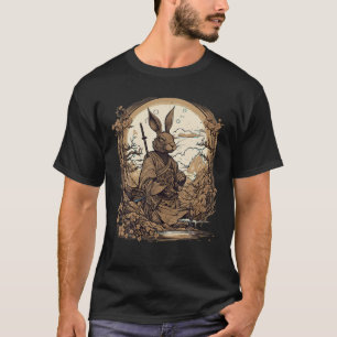 T-shirt Art japonais vintage Samurai Rabbit T Shirt