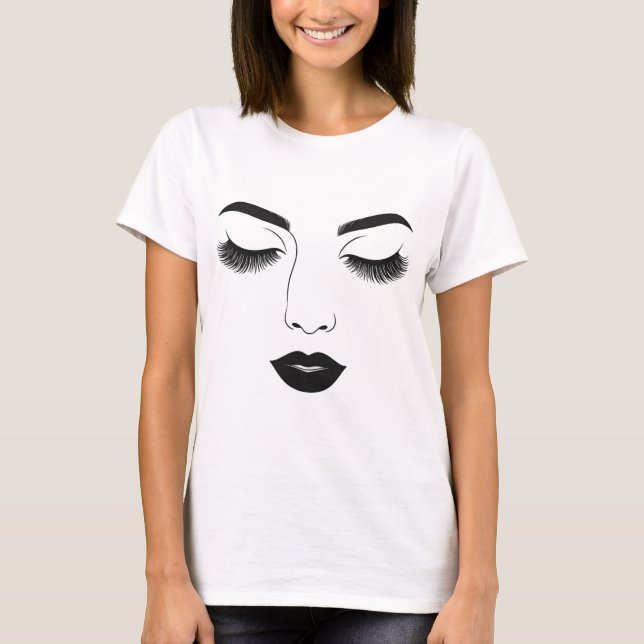 T-shirt Art linéaire minimaliste (Devant)
