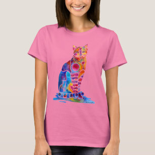 T-shirt Art lunatique de chat