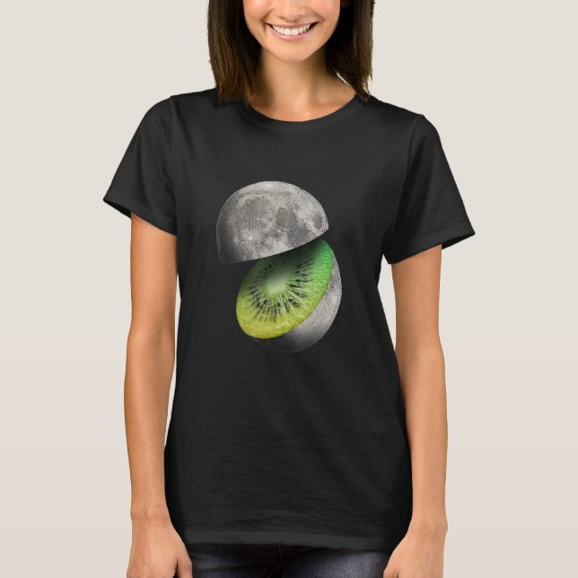 T-shirt Art Lune Fruit Créatif Kiwi Lune (Devant)