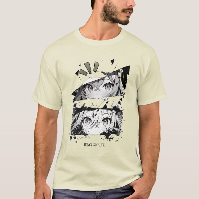 T-shirt Art Manga Dynamique - Conception Expressive Des Ye (Devant)