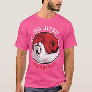 T-shirt Art Martial Jiu Jitsu Chemise Rétro Train Feu Yin