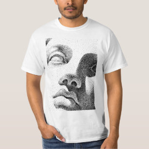 T-shirt Art matriciel à points : Visage de marbre classiqu