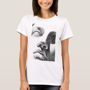 T-shirt Art matriciel : Visage de marbre classique