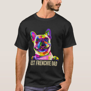 T-shirt Art Meilleur Papa Frenchie Bouledogue Français Pap