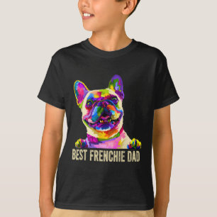 T-shirt Art Meilleur Papa Frenchie Bouledogue Français Pap