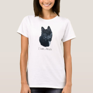 T-shirt art mignon de réaliste de portrait de chien