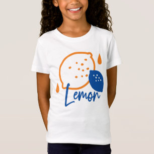 T-Shirt Art minimaliste de la ligne de citron - Fruit d'ag