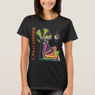T-shirt Art Moderne Abstrait de Voyage en Californie
