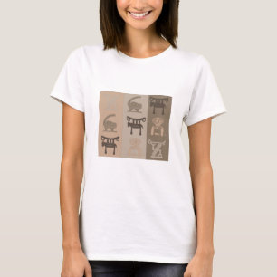 T-shirt Art moderne abstrait symbole africain et motifs