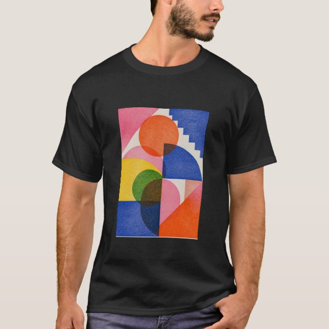 T-Shirt Art Moderne Formes Géométriques Abstraites (Devant)