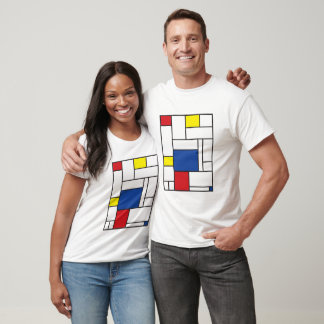 T-shirt Art Moderne Géométrique Minimaliste De Stijl Mondr