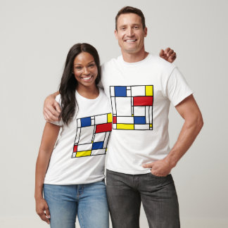T-shirt Art Moderne Géométrique Minimaliste De Stijl Mondr