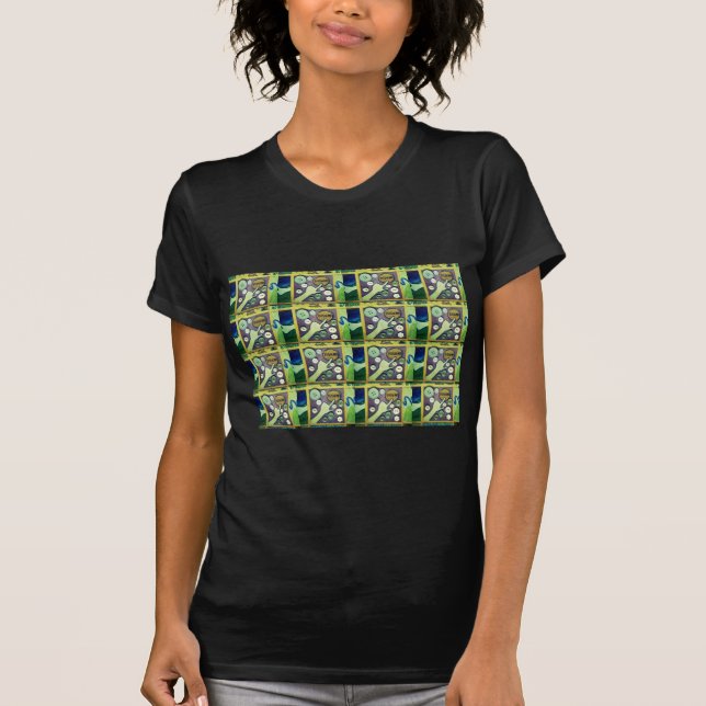 T-shirt Art Mosaïque Contemporain - Un Joueur (Devant)