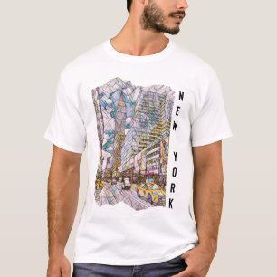 T-shirt Art Mosaïque esthétique de New York