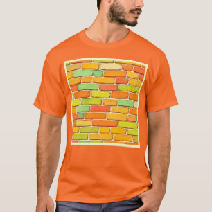 T-shirt Art Motif en brique vibrante