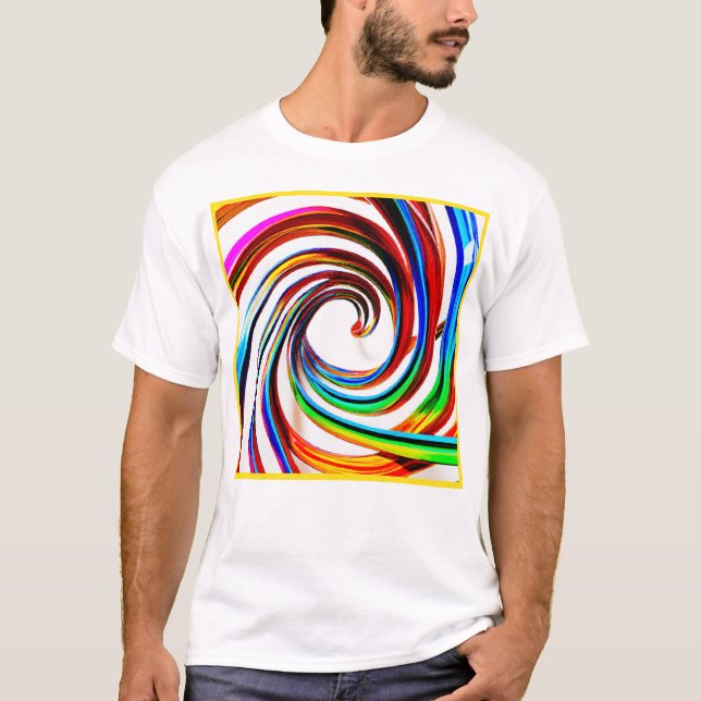T-shirt Art Motif spiral coloré (Devant)