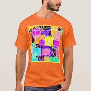 T-shirt Art Motif Unique Et Coloré En Néon