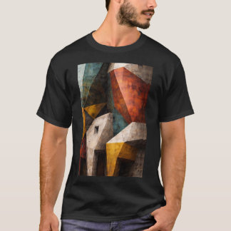 T-shirt Art mural d'architecture abstraite géométrique