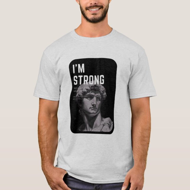 T-shirt Art Never Dies | Sculpture David (Devant)