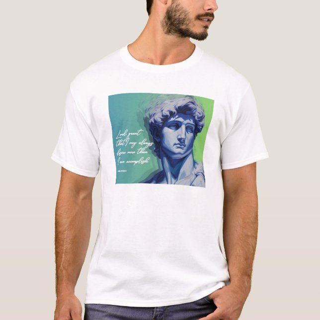 T-shirt Art Never Dies | Sculpture de David (Devant)