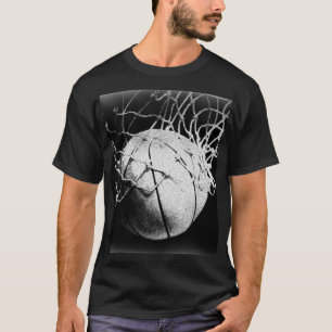 T-shirt Art noir et blanc de basket-ball