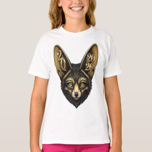 T-shirt Art noir et or année 2026